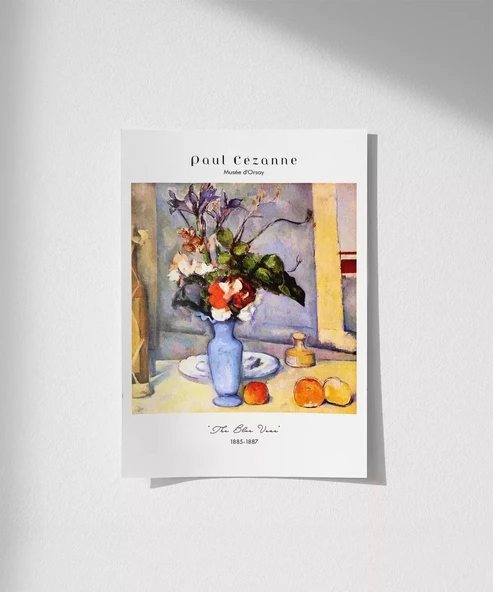 Çerçevesiz Poster Paul Cézanne Mavi Vazo 2