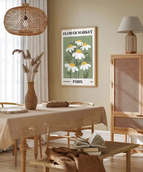 Çerçevesiz Poster Paris'in Neşeli Papatyaları - Resim 5