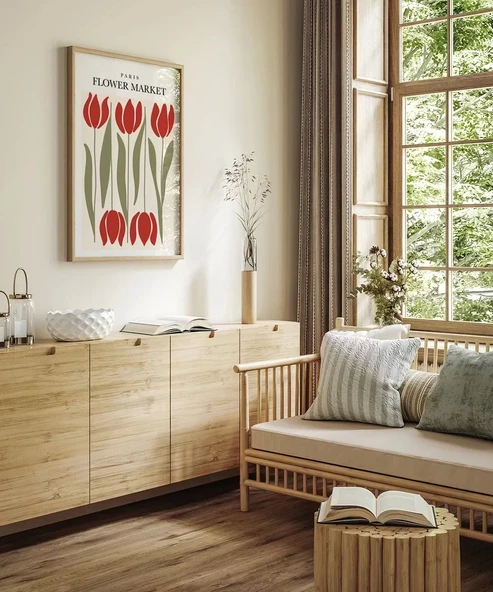 Çerçevesiz Poster Paris Flower Market 2 - Resim 5