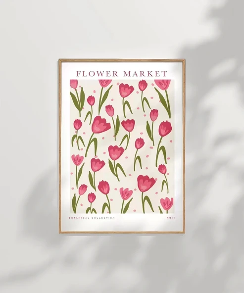 Çerçevesiz Poster Flower Market No 1 - Resim 8