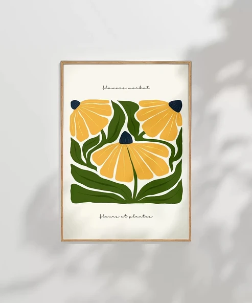 Çerçevesiz Poster Sarı Çiçek Coşkusu - Resim 8