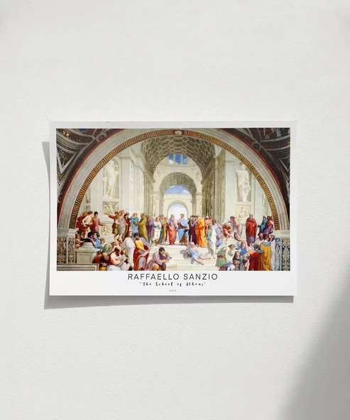 Çerçevesiz Poster Raffaello Sanzio Atina Okulu