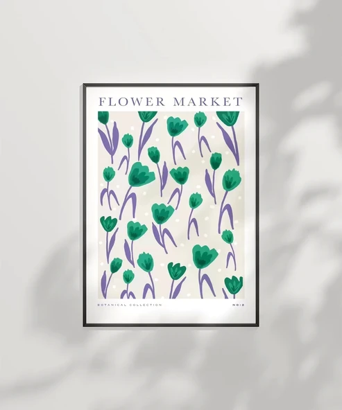 Çerçevesiz Poster Flower Market No 2 - Resim 7