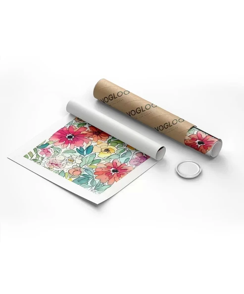 Çerçevesiz Poster Pastel Çiçek Bahçesi - Resim 2