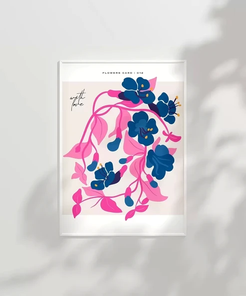 Çerçevesiz Poster Romantik Çiçek Buketi - Resim 3