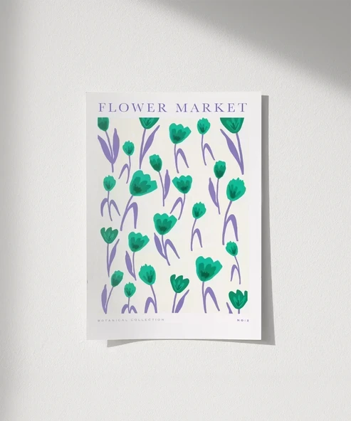 Çerçevesiz Poster Flower Market No 2 ürün görseli