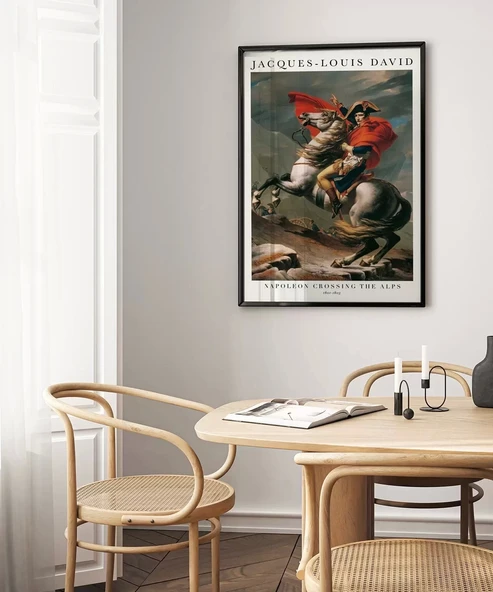 Çerçevesiz Poster Jacques Louis David Napolyon Alpleri Geçerken - Resim 3