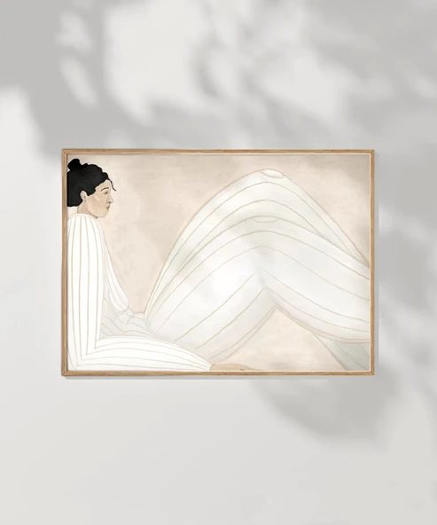 Çerçevesiz Poster Huzurlu Oturuş Sanat Baskısı - Resim 6