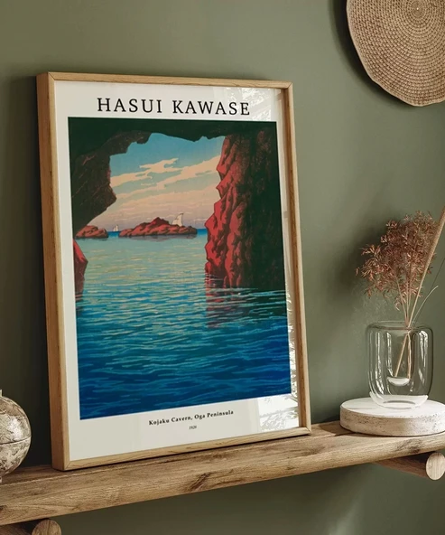 Çerçevesiz Poster Hasui Kawase Kojaku Mağarası Oga Yarımadası - Resim 4