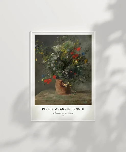 Çerçevesiz Poster Pierre Auguste Renoir Vazoda Çiçekler - Resim 7