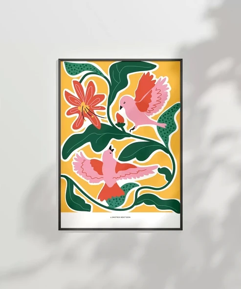 Çerçevesiz Poster Uçuşan Renkler - Resim 7