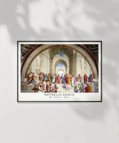 Çerçevesiz Poster Raffaello Sanzio Atina Okulu - 6