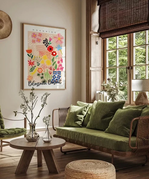 Çerçevesiz Poster Hokkaido Blossom Market - Resim 4