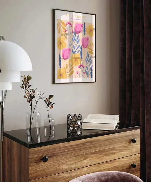 Çerçevesiz Poster Hep Çiçeklenen Bahçe - Resim 4