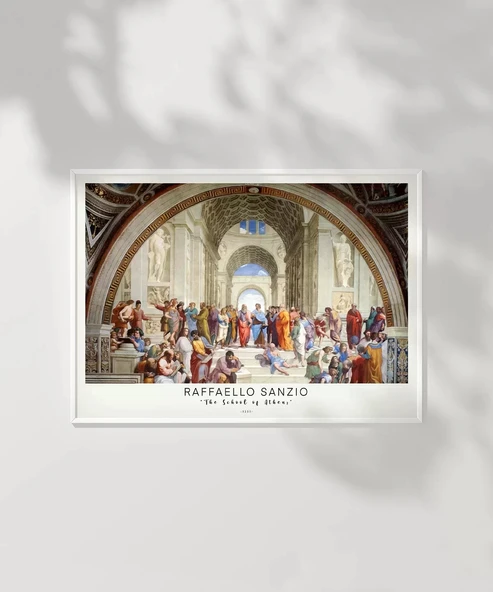 Çerçevesiz Poster Raffaello Sanzio Atina Okulu - 7