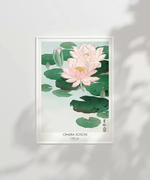 Çerçevesiz Poster Ohara Koson Nilüfer - 7