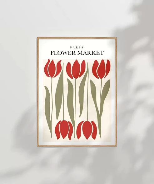 Çerçevesiz Poster Paris Flower Market 2 - Resim 8