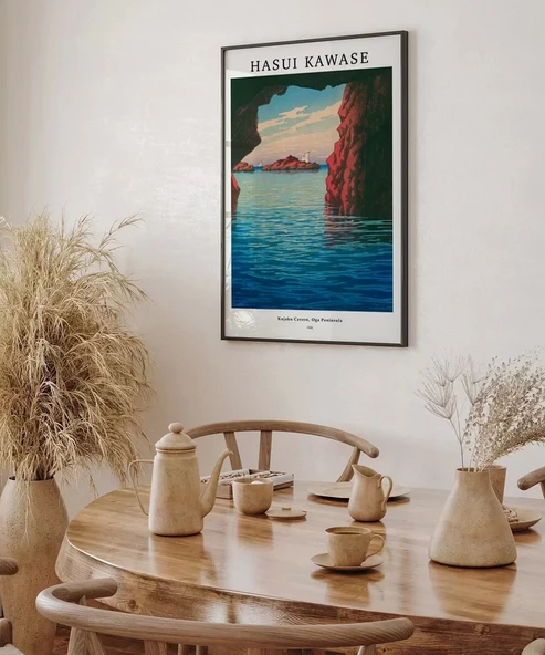 Çerçevesiz Poster Hasui Kawase Kojaku Mağarası Oga Yarımadası - Resim 5