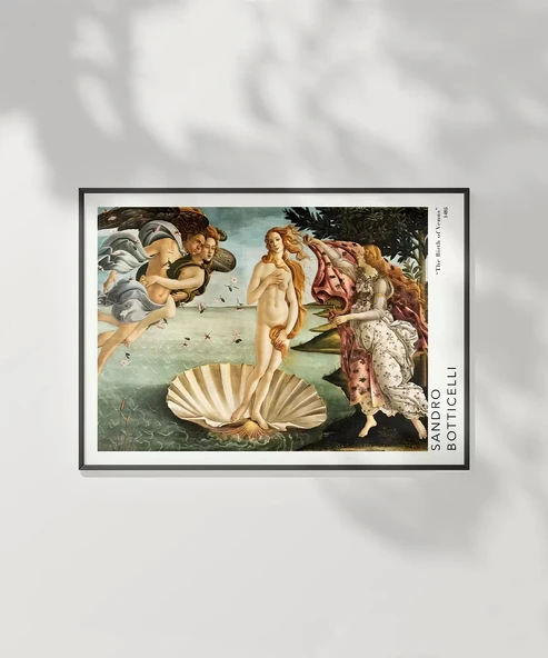 Çerçevesiz Poster Sandro Botticelli Venüs'ün Doğuşu - Resim 6