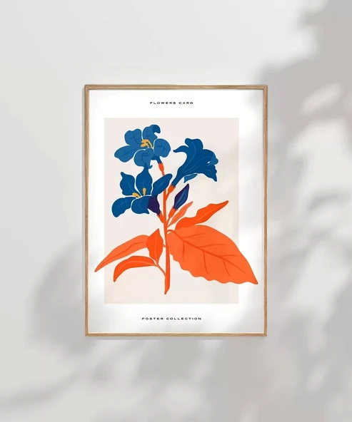 Çerçevesiz Poster Turuncu ve Mavinin Ahenki - Resim 8