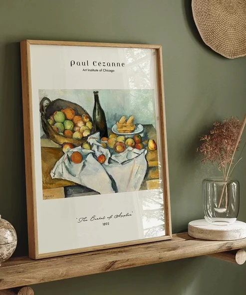 Çerçevesiz Poster Paul Cézanne Elma Sepeti - Resim 5