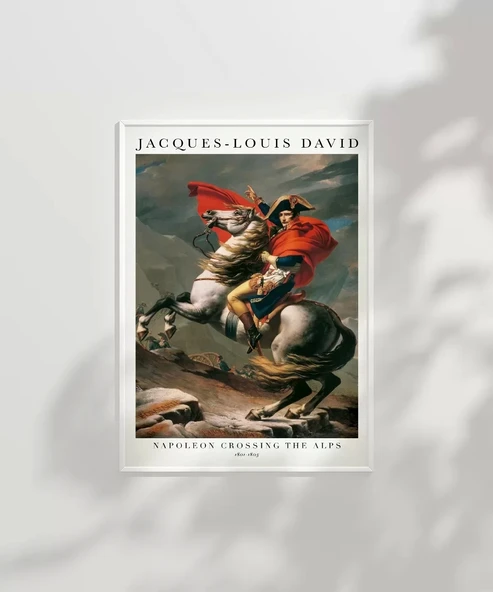 Çerçevesiz Poster Jacques Louis David Napolyon Alpleri Geçerken - Resim 7