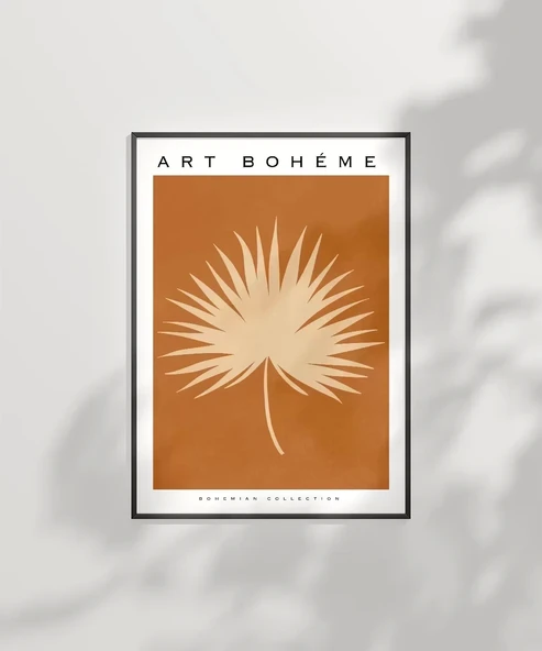 Çerçevesiz Poster Bohem Palmiye Yaprağı - Resim 7