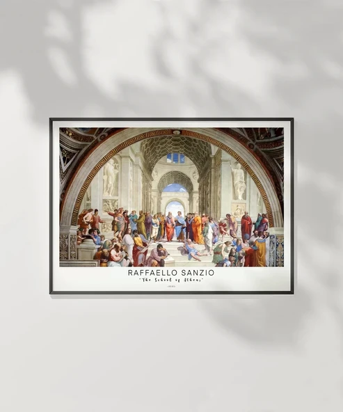 Çerçevesiz Poster Raffaello Sanzio Atina Okulu - 2