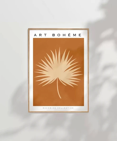 Çerçevesiz Poster Bohem Palmiye Yaprağı - Resim 8