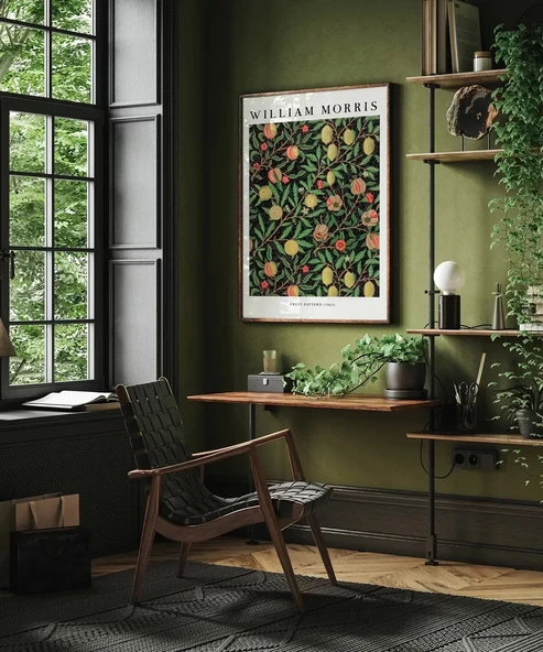 Çerçevesiz Poster William Morris Meyve Deseni No 1 - Resim 4