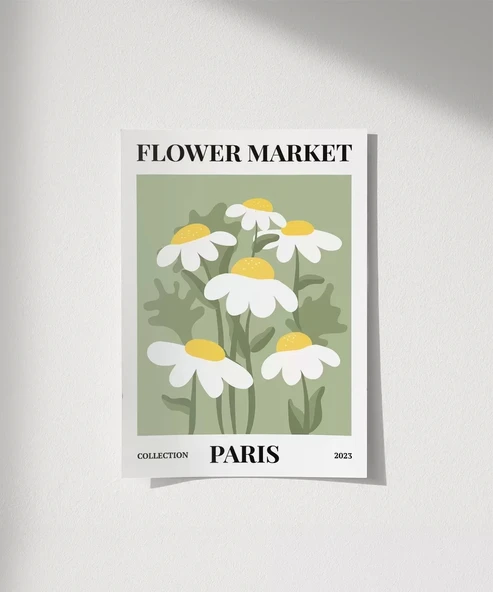 Çerçevesiz Poster Paris'in Neşeli Papatyaları ürün görseli