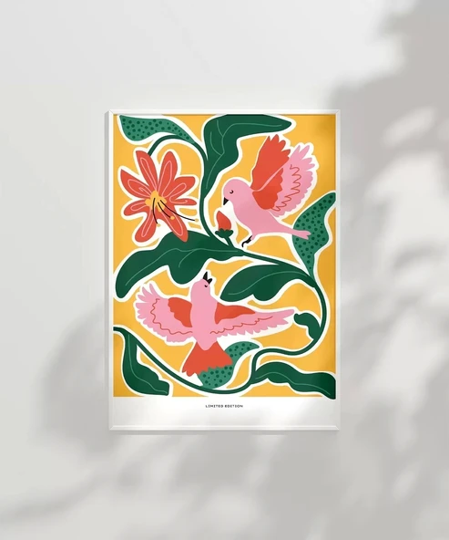 Çerçevesiz Poster Uçuşan Renkler - Resim 3