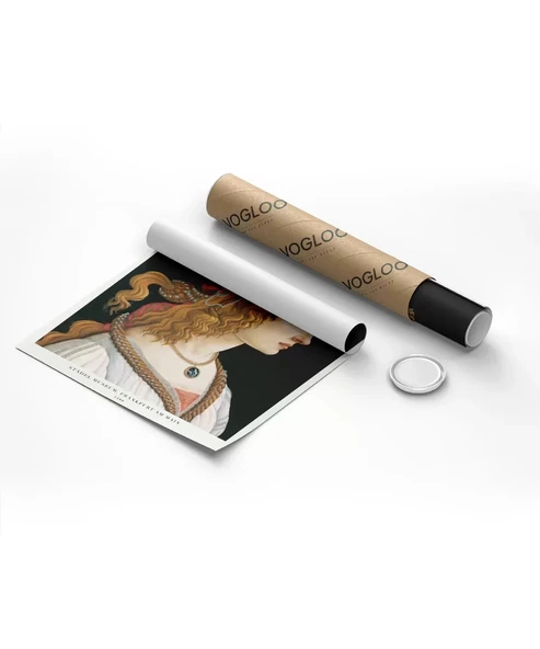 Çerçevesiz Poster Sandro Botticelli Genç Bir Kadının Portresi - Resim 8