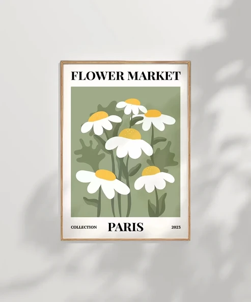 Çerçevesiz Poster Paris'in Neşeli Papatyaları - Resim 8