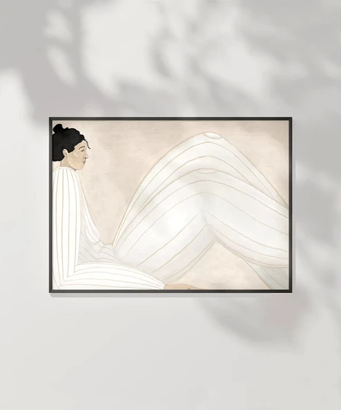 Çerçevesiz Poster Huzurlu Oturuş Sanat Baskısı - Resim 7