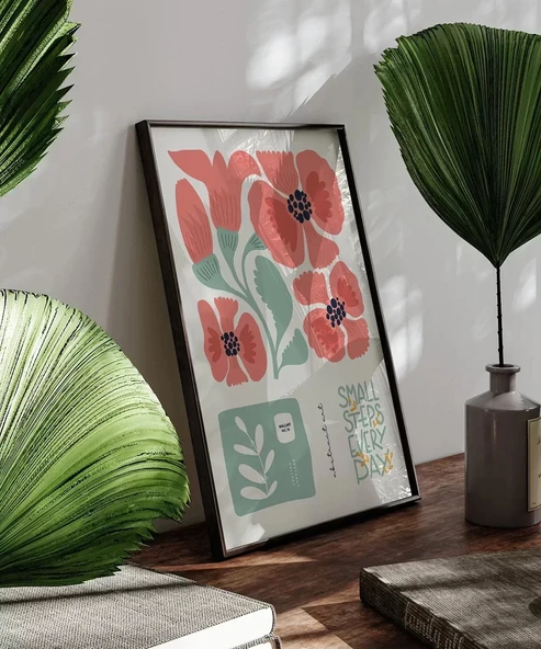 Çerçevesiz Poster Adım Adım Çiçeklenme - Resim 4