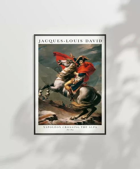 Çerçevesiz Poster Jacques Louis David Napolyon Alpleri Geçerken - Resim 2