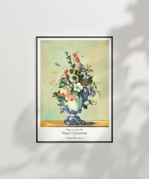 Çerçevesiz Poster Paul Cézanne Rokoko Vazoda Çiçekler 2 - Resim 2
