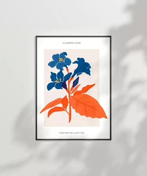 Çerçevesiz Poster Turuncu ve Mavinin Ahenki - Resim 7