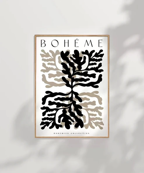 Çerçevesiz Poster Bohem Bitki - Resim 7