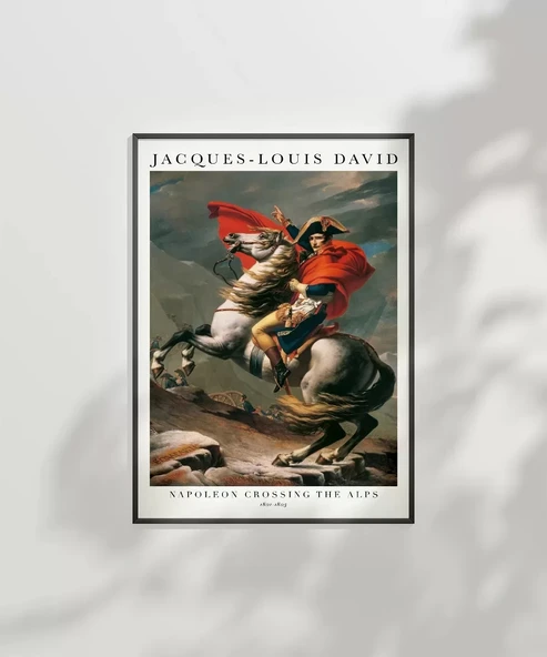 Çerçevesiz Poster Jacques Louis David Napolyon Alpleri Geçerken - Resim 6