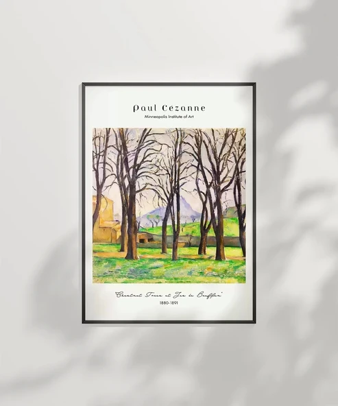 Çerçevesiz Poster Paul Cézanne Jas de Bouffan'daki Kestane Ağaçları - Resim 6