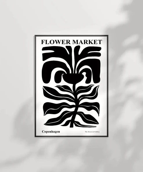 Çerçevesiz Poster Black Copenhagen Flower - Resim 7