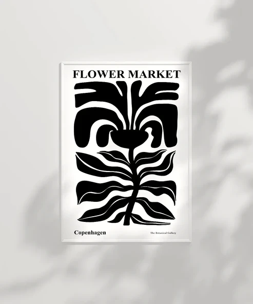 Çerçevesiz Poster Black Copenhagen Flower - Resim 3