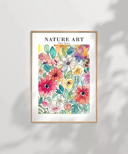 Çerçevesiz Poster Pastel Çiçek Bahçesi - Resim 8