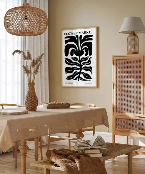 Çerçevesiz Poster Black Copenhagen Flower - Resim 6