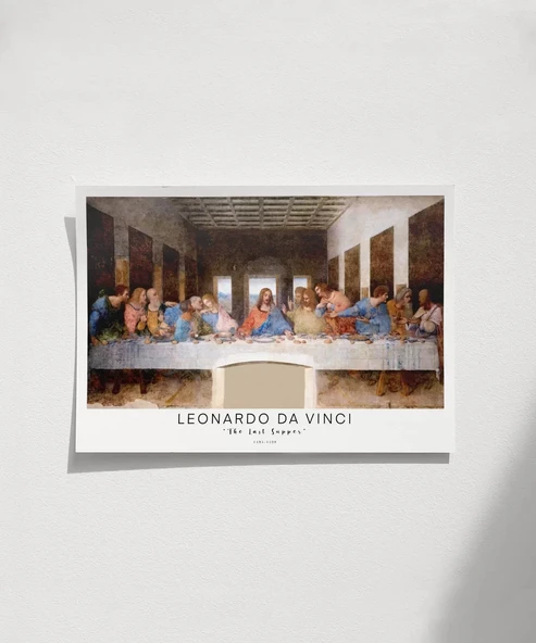 Çerçevesiz Poster Leonardo Da Vinci Son Akşam Yemeği ürün görseli