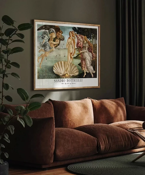 Çerçevesiz Poster Sandro Botticelli Venüs'ün Doğuşu 2 - Resim 3