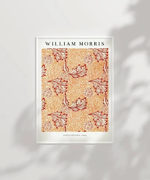 Çerçevesiz Poster William Morris Elme Deseni - Resim 7
