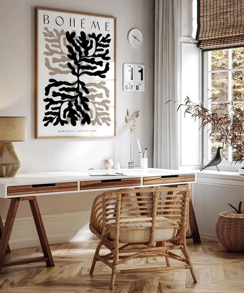 Çerçevesiz Poster Bohem Bitki - Resim 4